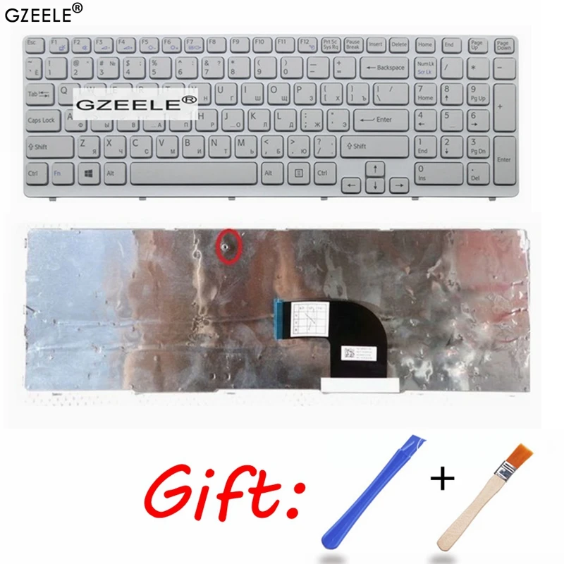 Новинка для SONY VAIO E15 SVE 15 SVE15 149032851RU AEHK57002303A MP-11K73SU-920 Российская клавиатура белая с рамкой
