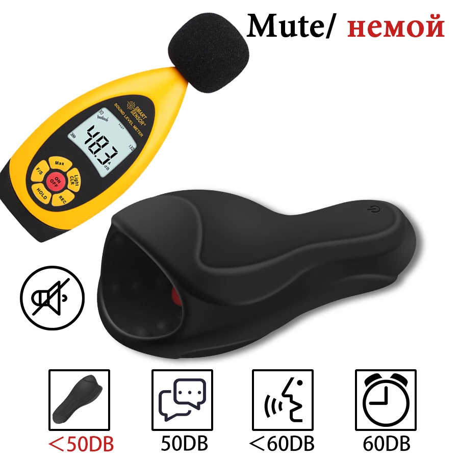 Мужской мастурбатор 6 режимов вибратор пенис тренажер задержки язык лизание