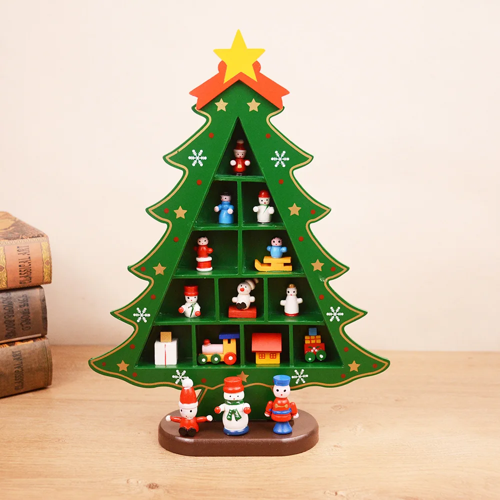 

Children Blocks Christmas DIY Wooden Christmas Tree Toy Gifts Kids Christmas Crafts Decorative Ornaments Toys Christmas Present