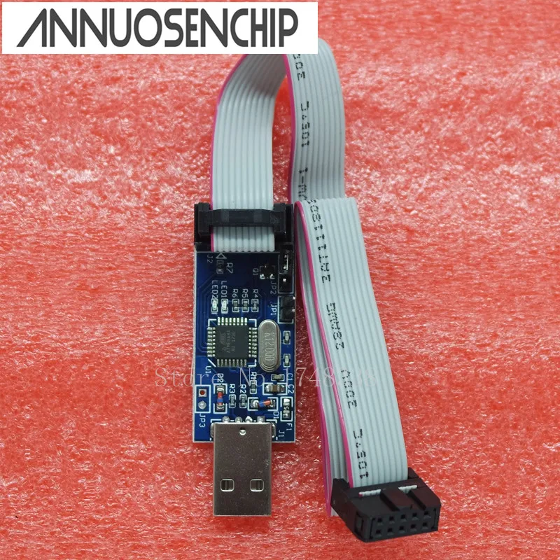 Программатор USBASP USBISP AVR 10-контактный кабель USB ISP ASP ATMEGA8 ATMEGA128 ATtiny CAN PWM поддержка Win7