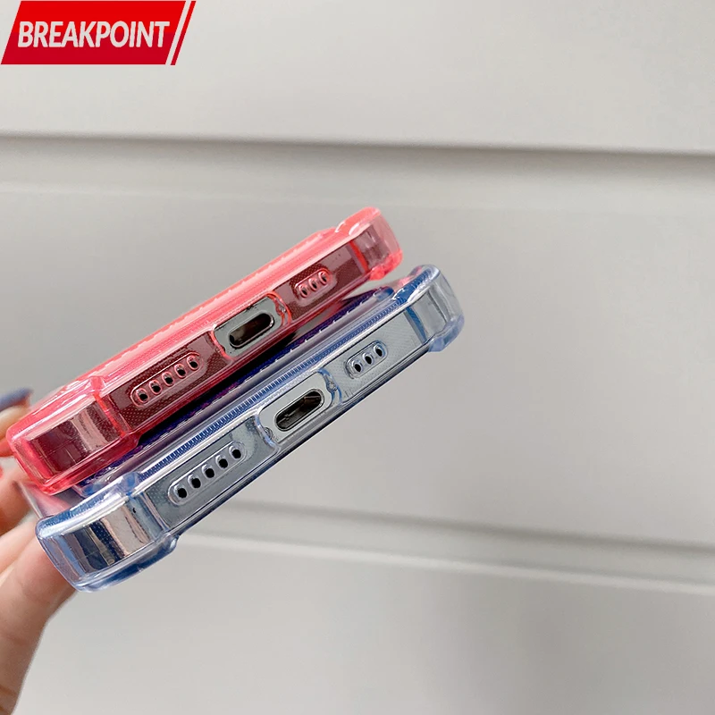 Breakpoint Soft Case For iPhone Xr Transparent Card Pocket Solt Holder For 7 8 Plus SE X Xs 11 12 13 Pro Max Mini Phone Cover