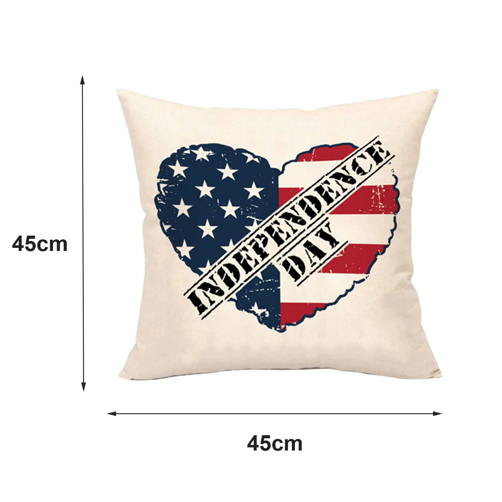 

35@ Independence Day Room Decor Cotton Linen Pillow Cushion Cover 4th Of July Throw Pillowcases Sofa Home Festival Decorative