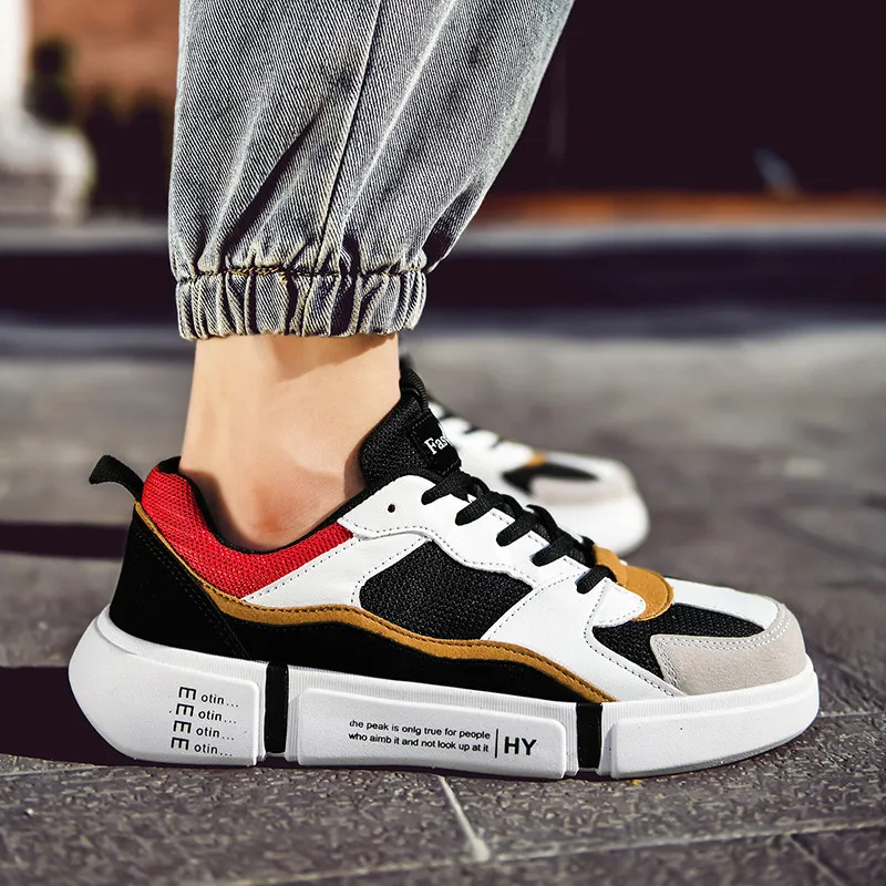 

2021 New Men Sneakers Casual Canvas Sport Board Shoes Lace Up Flats Shoes Tenis Masculino Zapatos De Hombre Patchwork Outdoor