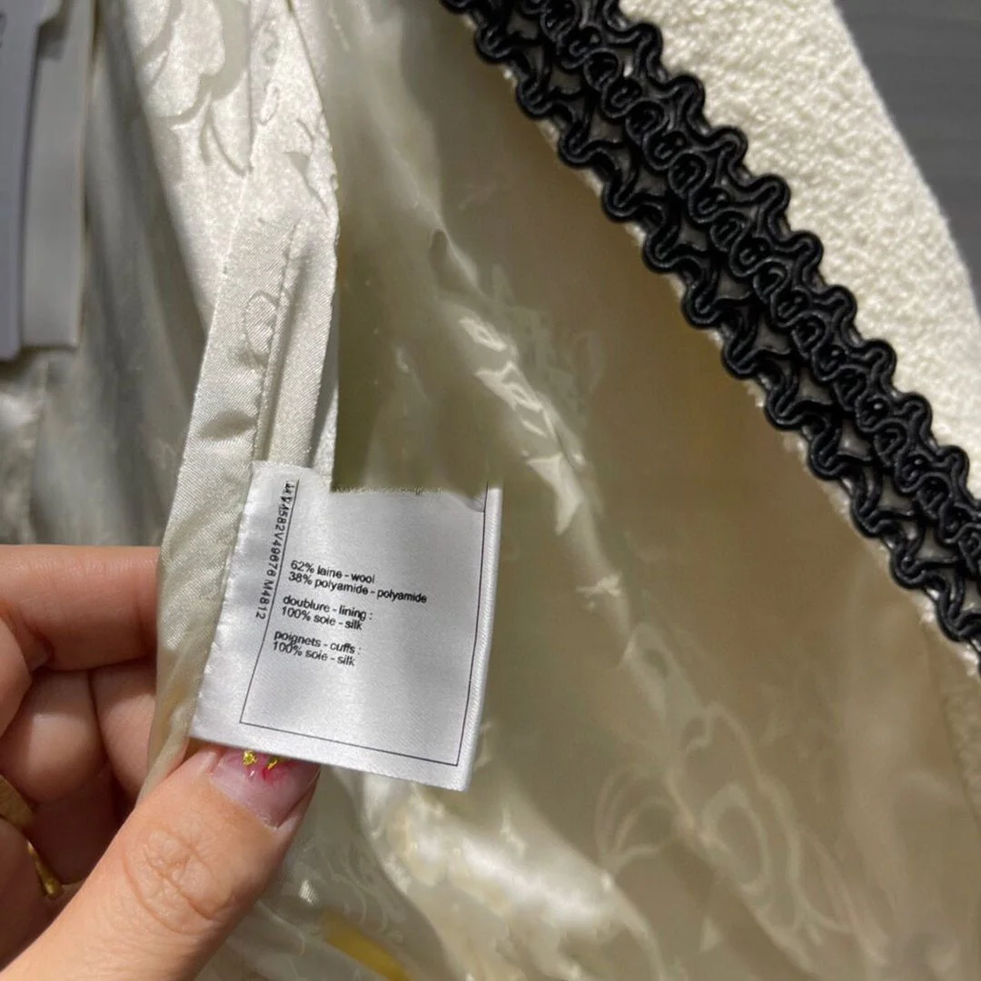 

Luxury Brand Woolen Coat Women 62% Wool Tweed Jackets 2021 Spring O-neck Long Sleeve Silk Lining Runway Patchwork Slim Jacket