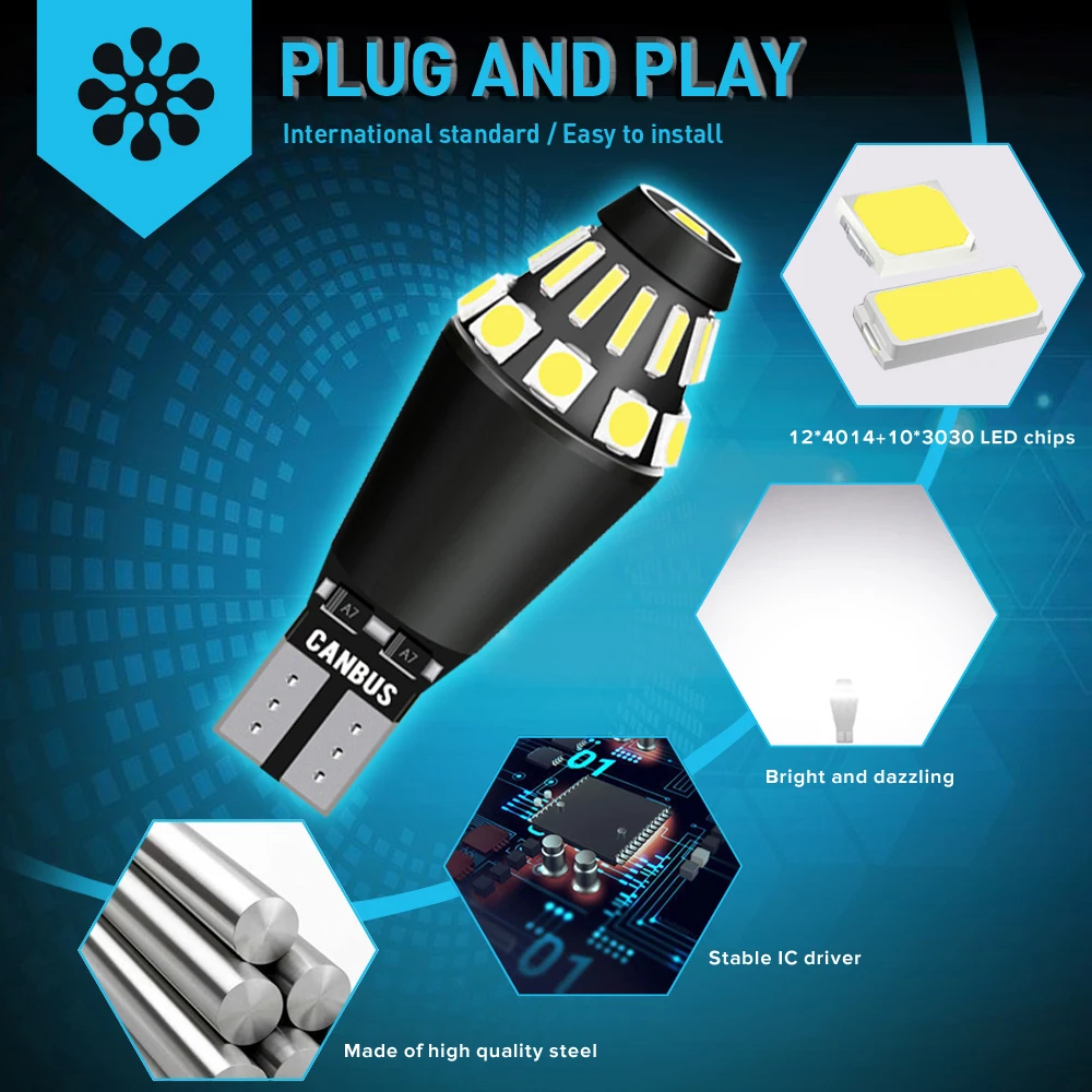 Фонарь заднего хода светодиодный W16W Canbus 2 шт. для KIA Rio 3 4 Rio5 Soul Optima k5 Borrego Sportage Forte Ceed