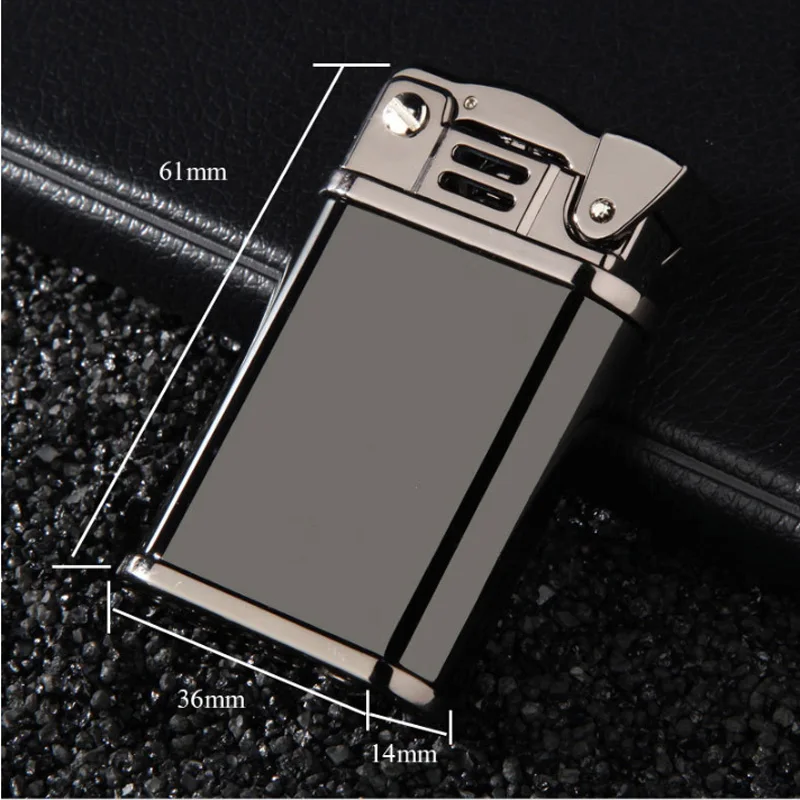 Kerosene Lighter Windproof Retro Brass Lighter Grinding Wheels Fire Cigarette Lighter Smoking Accessories Gadgets for Men