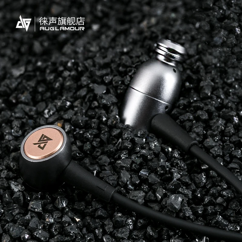 Newest AUGLAMOUR T200 6mm PET Crystal Diaphragm Moving Coil Wired in ear earphone HiFi Headset Earbuds With Microphone | Электроника