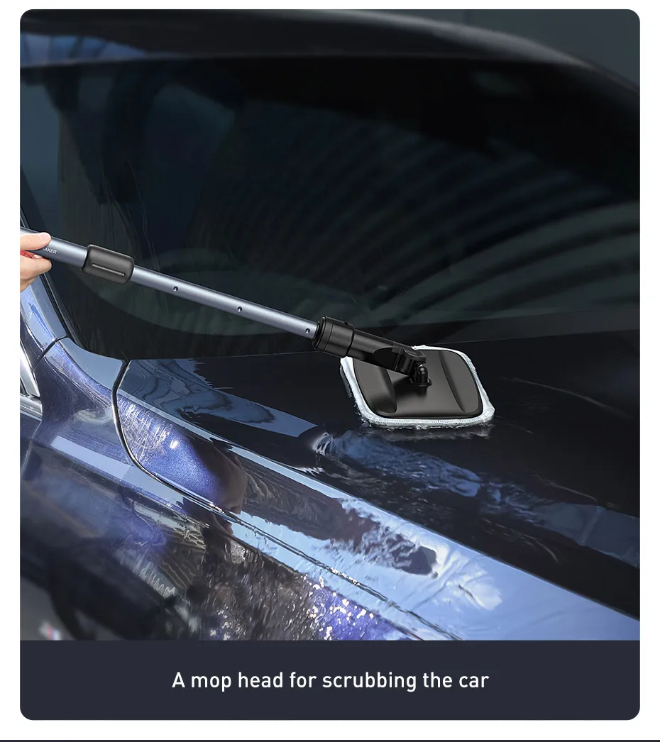 chube Vòi xịt tăng áp rửa xe và chổi lau xe hơi Baseus Clean Guard