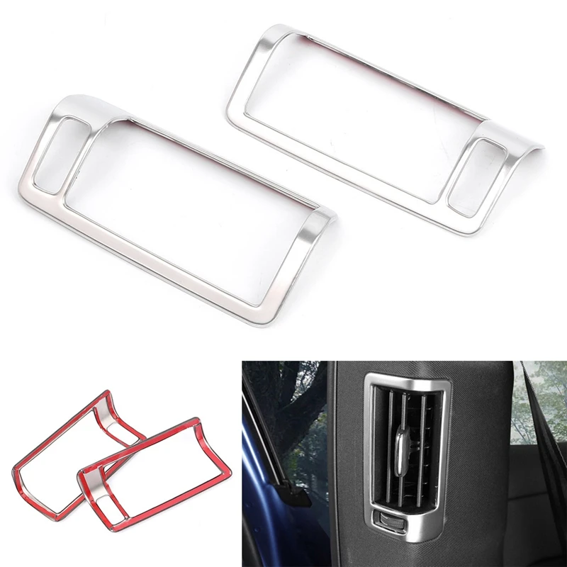 

Silver Interior Air Vent Outlet Cover Protector Trim Decoration for Volvo XC60 2Th Generation 2018 / XC90 2015-2018
