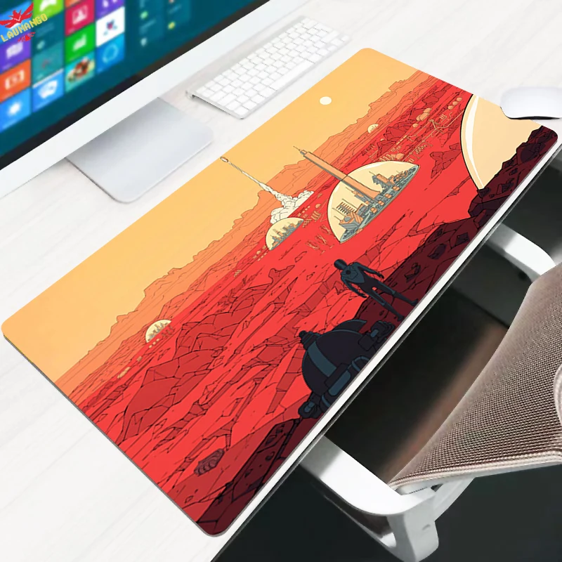 

Mouse Pad Anime Mousepad Gamer Gaming Computer Mat Setup Gamer Accessories astronaut Desk Protector spaceman Deskpad laptop game