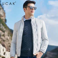 ucak brand 90 white duck down solid color down jacket clothing men new fashion classic streetwear stand collar down coat u8032