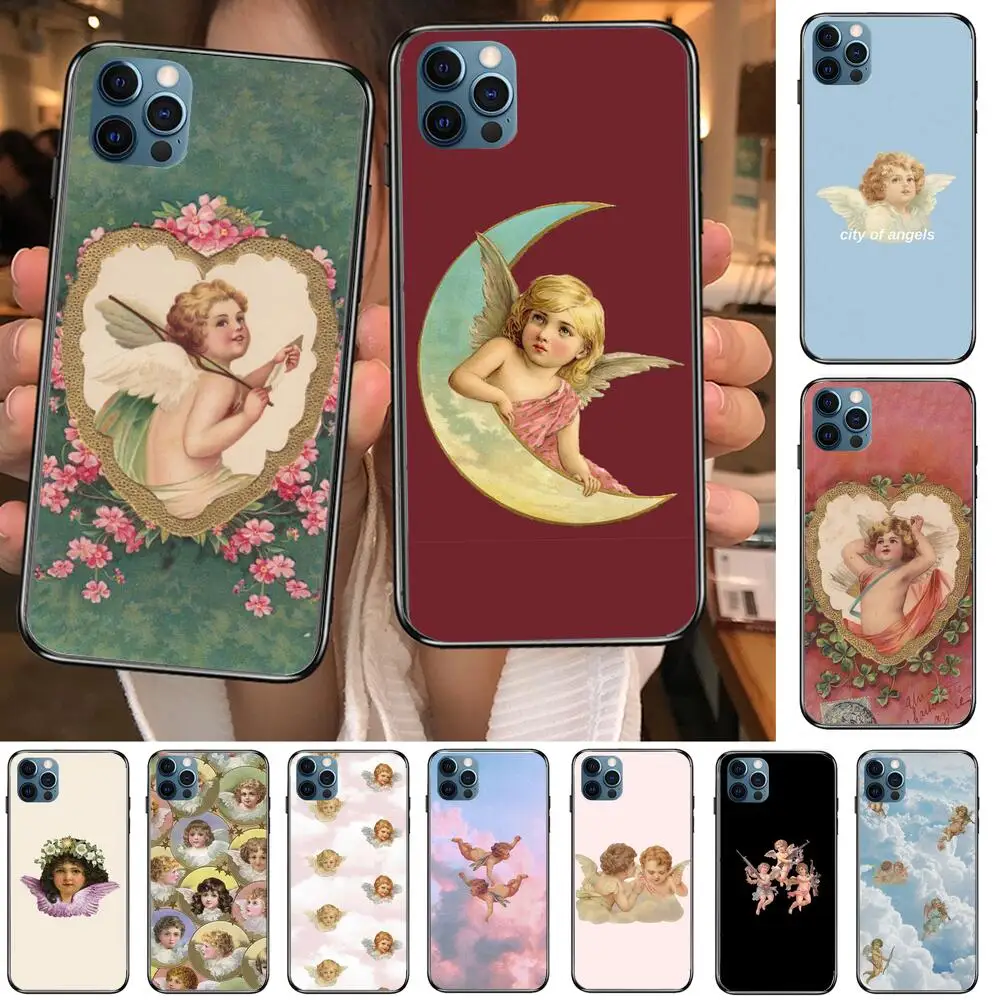 

Cute angel baby Phone Cases For iphone 12 Pro Max case 11Pro Max 8PLUS 7PLUS 6S iphone XR X XS mini mobile cell funda