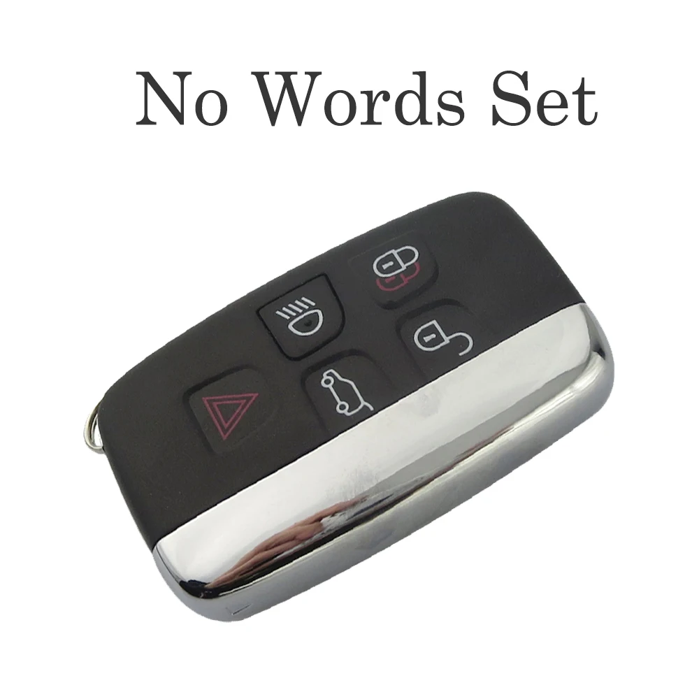 No words set OkeyTech для Land Rover Range Rover Sport Discovery 4 Evogue LR4 2010-15 Ремонт для XE XFL Et Jaguar Freelander ключ для автомобиля 5 кнопок - Color: No words set