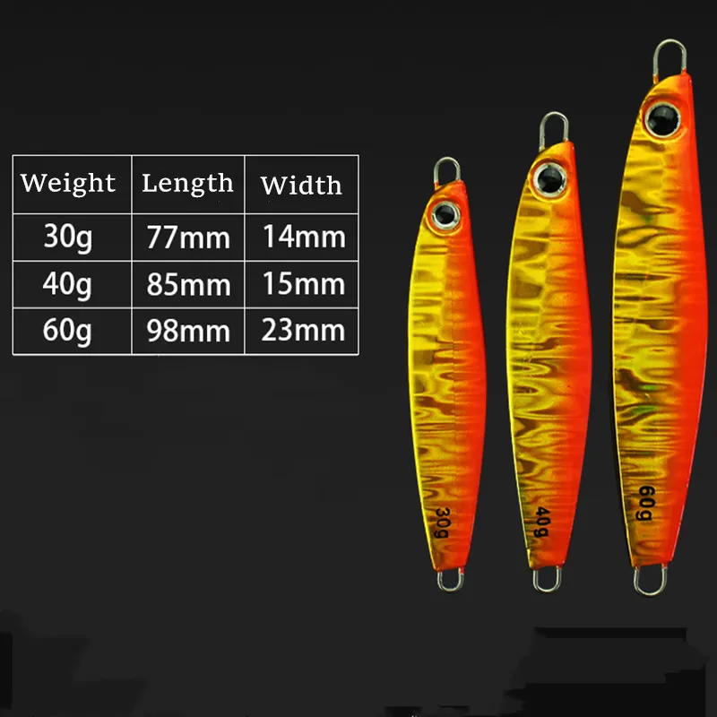 Casfun Shore Jigging Slow Jig 30 г 40 60 5 шт./лот японская Лазерная конструкция длинный