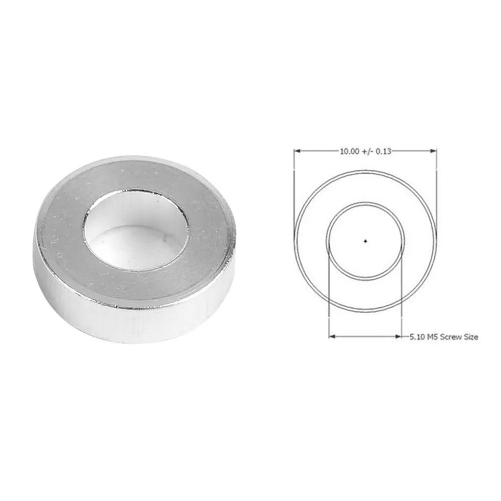 10 шт./лот алюминиевая колонка плоская прокладка втулка серебряная шайба распорка