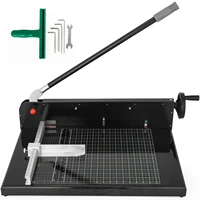 vevor 12inch 19inch manual paper cutter commercial heavy duty guillotine trimmer 300 sheets 45hrc hardness for home office