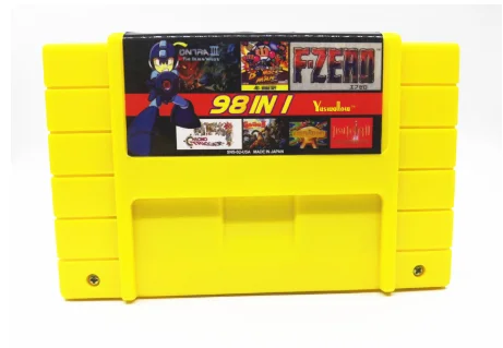 Супер 98 в 1 версия США с игрой капитан коммандос Contra III Final Fight 3 Turles IV Megaman X