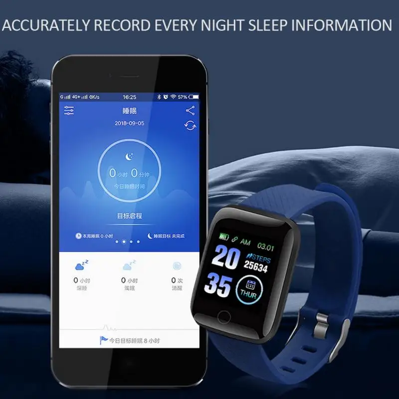 116plus smart band watch bluetooth heart rate blood pressure monitor fitness tracker wristbands wearable devices pedometers free global shipping