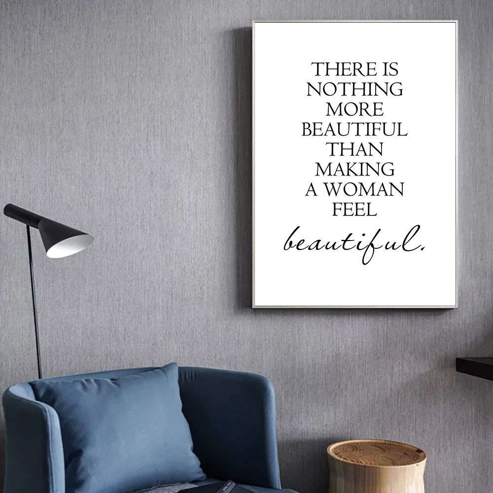 Черно белый художественный плакат с цитатами плакаты и принты модный настенные