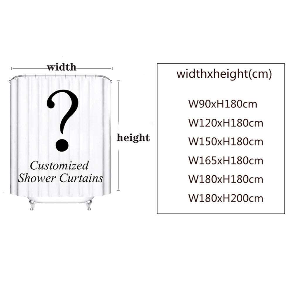 Пользовательская занавеска для душа из водонепроницаемой полиэстерной ткани |