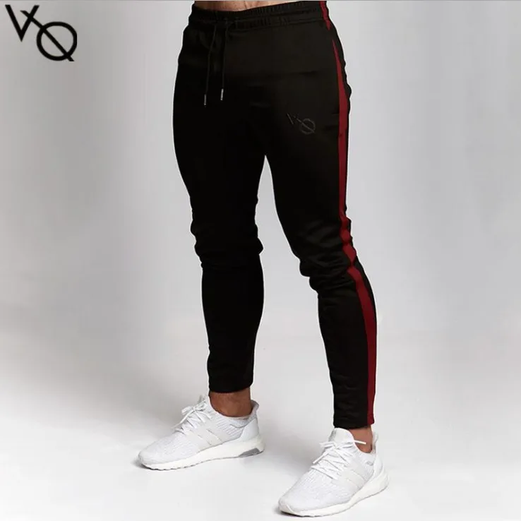 Мужские спортивные штаны для спортзала обтягивающие брюки бега серые хлопковые