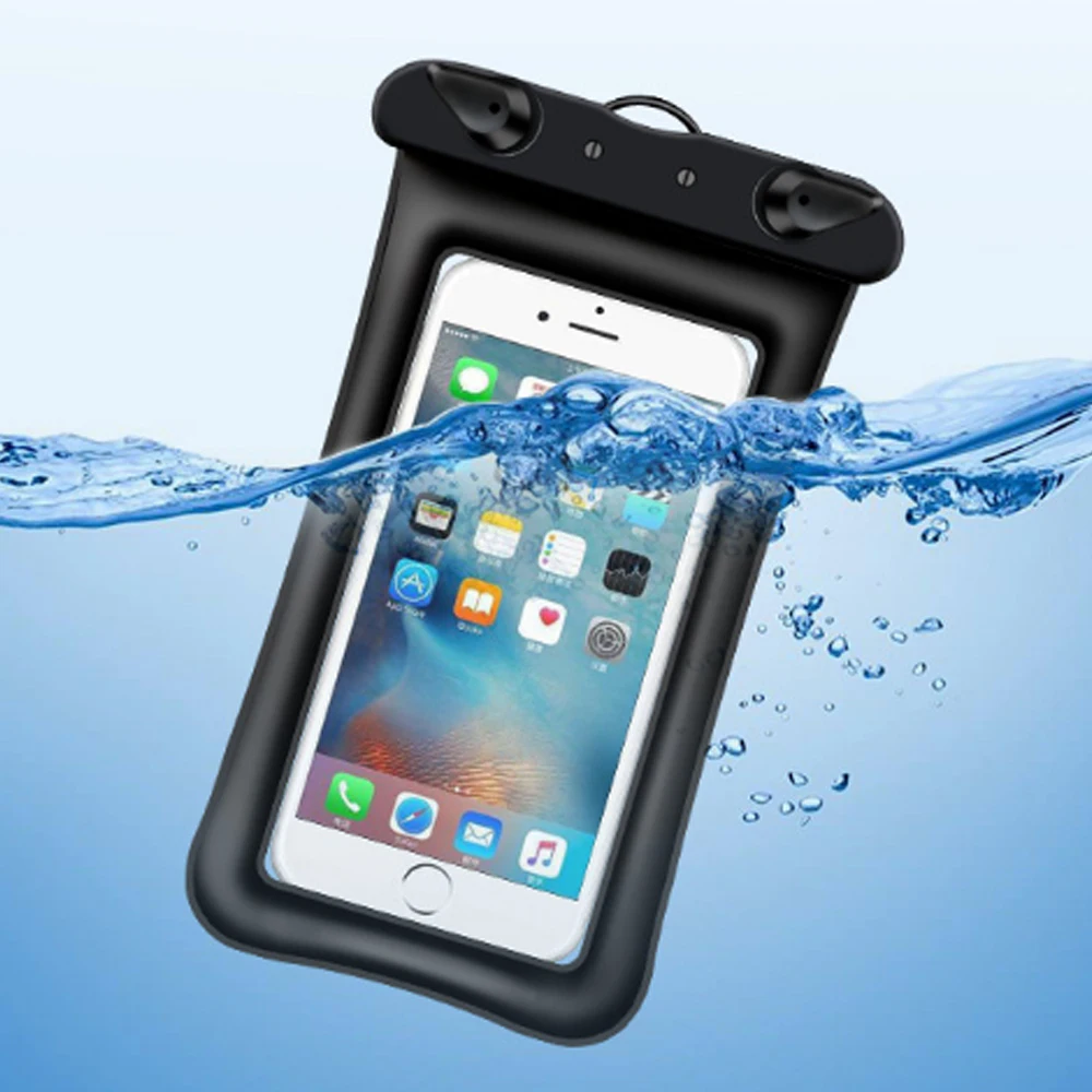 Bolsa de aire flotante de 6,8 pulgadas para natación, funda impermeable para teléfono móvil, para natación, buceo, surf, Playa, piscina XA184A