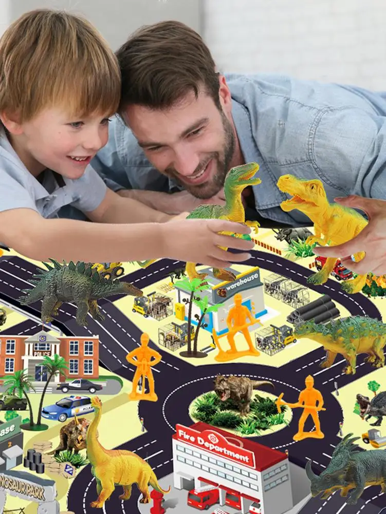 Игрушечный динозавр игровой коврик развивающий реалистичный Набор для создания