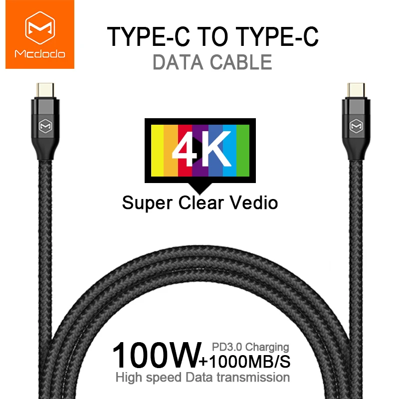 Mcdodo 100 Вт PD3.0 Быстрая зарядка 4 0 Type C к USB кабель для передачи данных 3 1 Gen2 MacBook Pro/Air