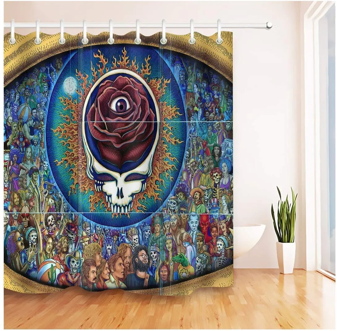

Art Style Shower Curtain with Hooks