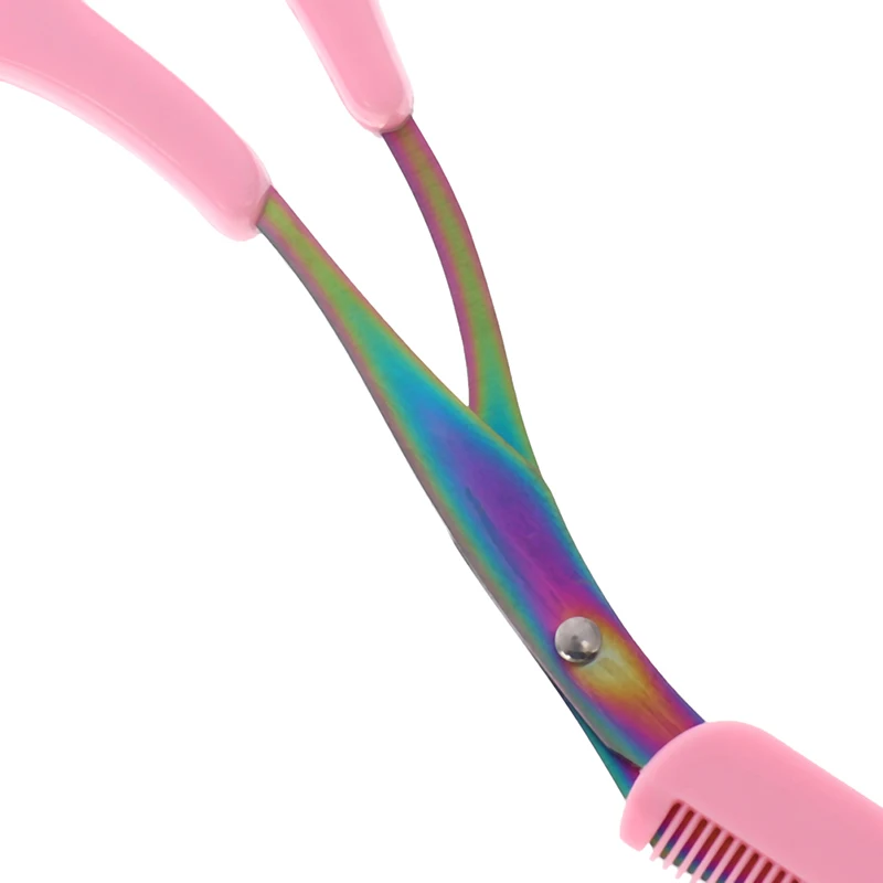 Ножницы для стрижки бровей из нержавеющей стали моющаяся бритва с расческой