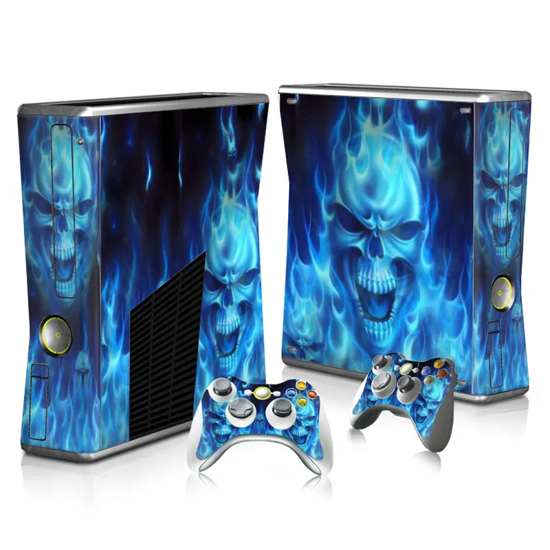 Виниловый фон для Стикеры Xbox 360 Slim консоли + 2 контроллера крышка Комплект