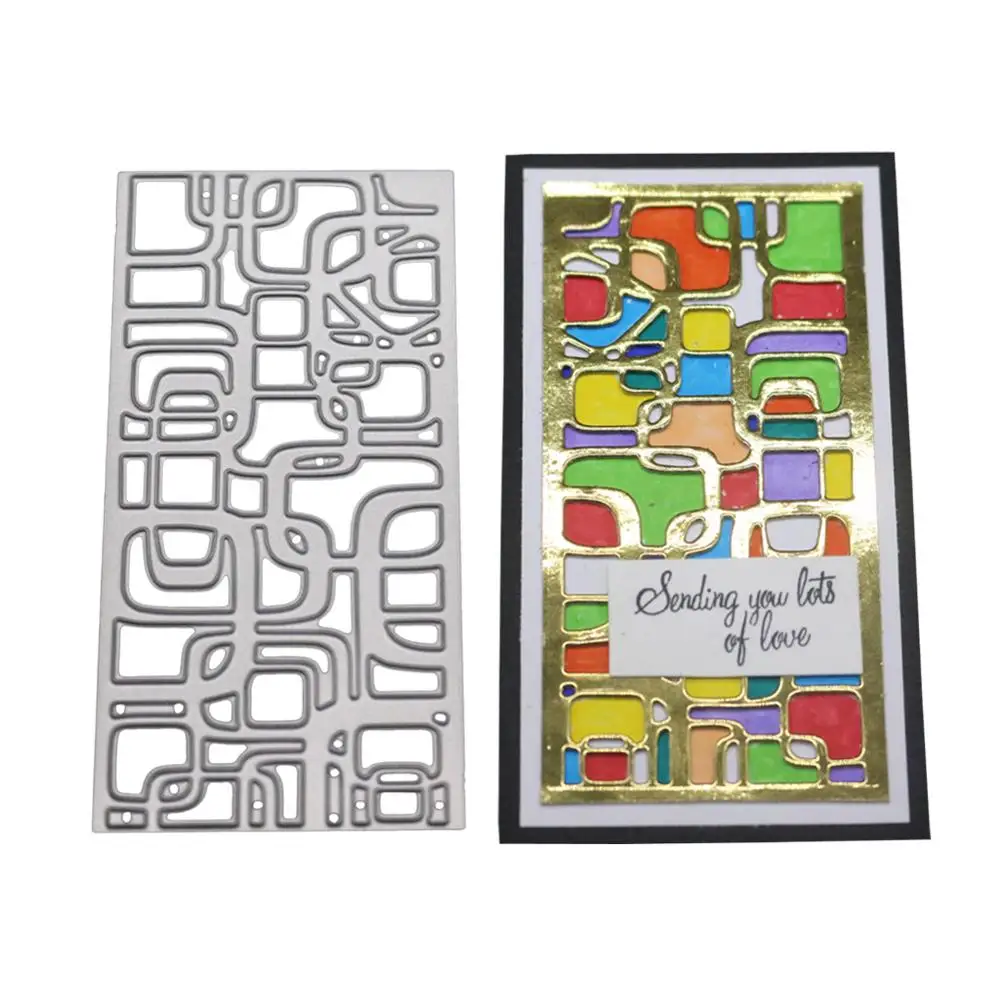 Фон прямоугольная рамка металлические режущие штампы трафареты для DIY