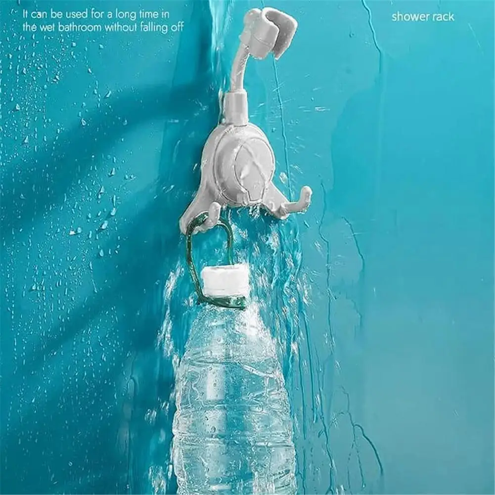 

Shower Head Holder 360 Adjustable Self-Adhesive Shower Head Bracket Wall Mount With 2 Hooks Stand SPA Bathroom Universal Hooks