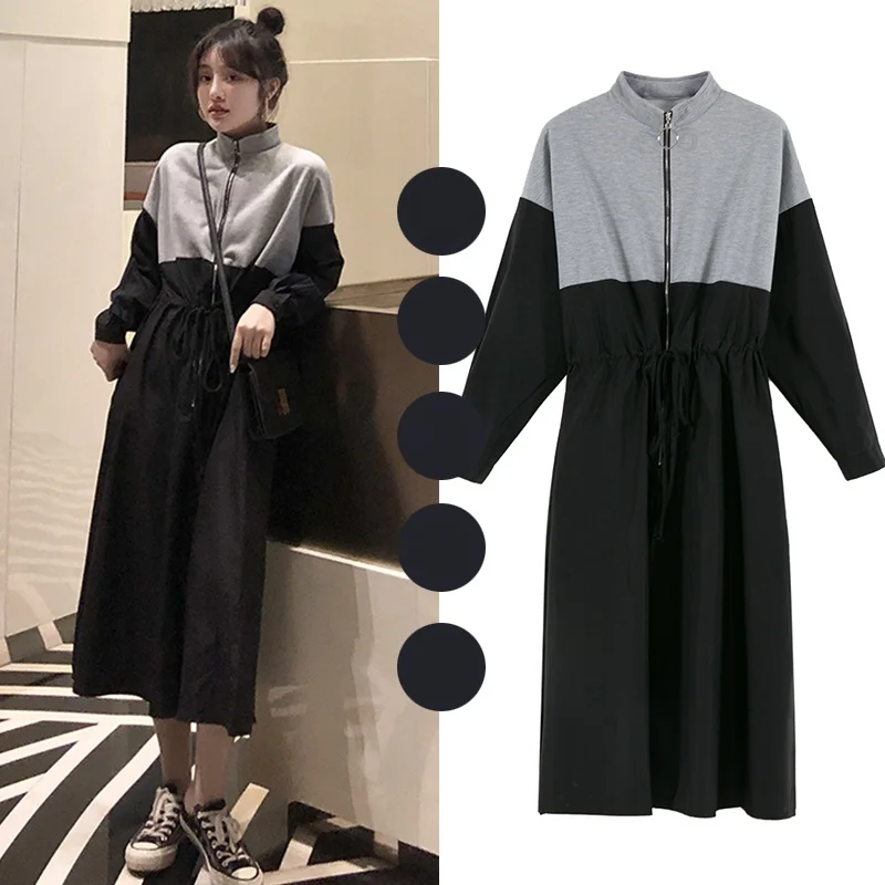 Повседневное платье для кормящих мам лоскутное беременных на весну и осень | Мать