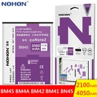Аккумулятор NOHON BM45, BM4A, BM42, BM41, BN45 для Xiaomi Redmi Note 2, 5, для Redmi Pro 1S, сменные полимерные аккумуляторы Batarya