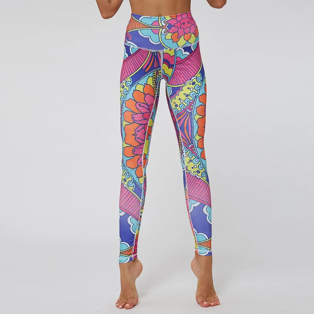 Женские спортивные Леггинсы фитнес и беговые штаны для йоги с высокой талией 2020