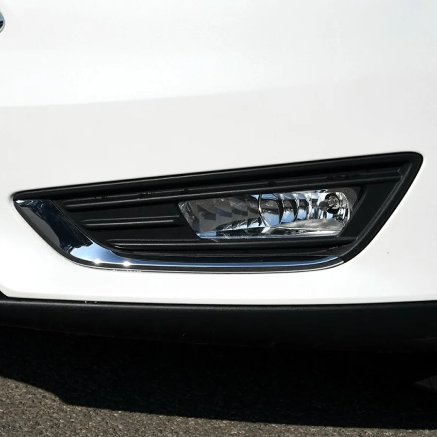 

For Ford Focus 2015 2016 2017 Fog Light Cover Fog Lamp Shell Front Bumper Grille Driving Lamp Cover with Plating