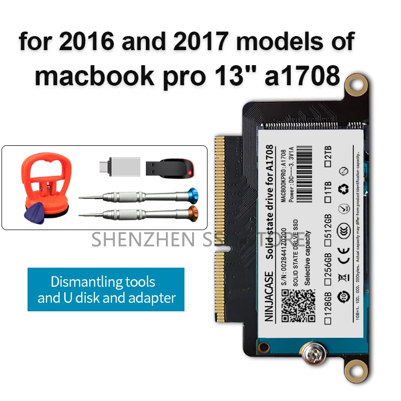 

NEW A1708 Laptop SSD 128GB 256GB for Macbook Pro Retina 13.3" 2016 AND 2017 Year a1708 Solid State Disk PCI-E EMC 3164 EMC 2978