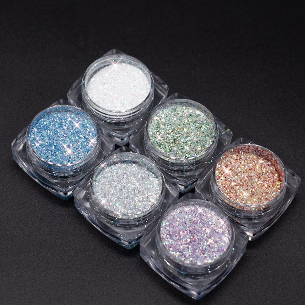 1kg Mix Size Nail Powder Glitter Nail Sequins Pigments Dust Nail Art Flakes Decoration DIY Polish Tools