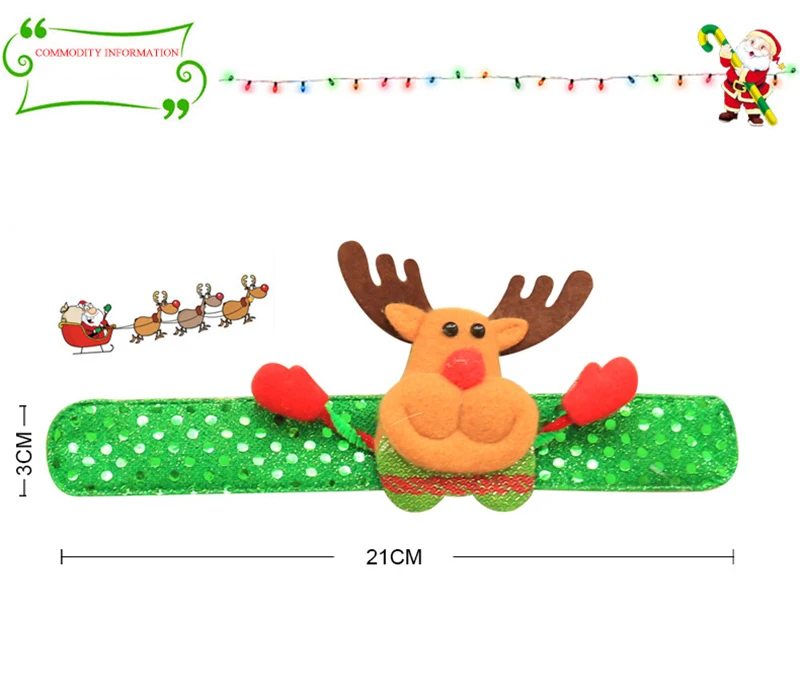 Christmas hand ring Circle Santa Claus snowman bear deer bracelet Children gift toy Wrist Decoration | Дом и сад
