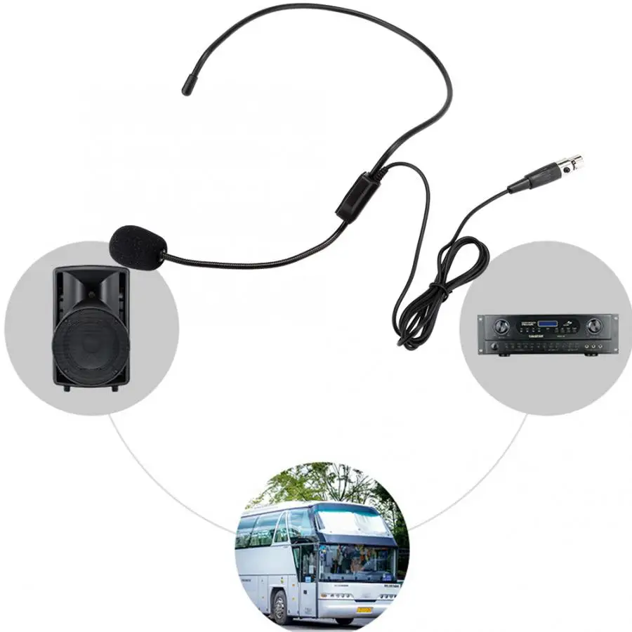 Мини XLR 3 Pin TA3F Plug профессиональный беспроводной головной износ микрофон