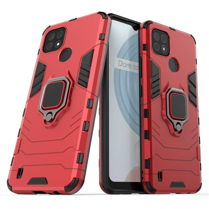 for realme c21 case shockproof armor finger ring bracket case for realme c21y cover for realme c25y realme narzo30 5g 50i 50a free global shipping
