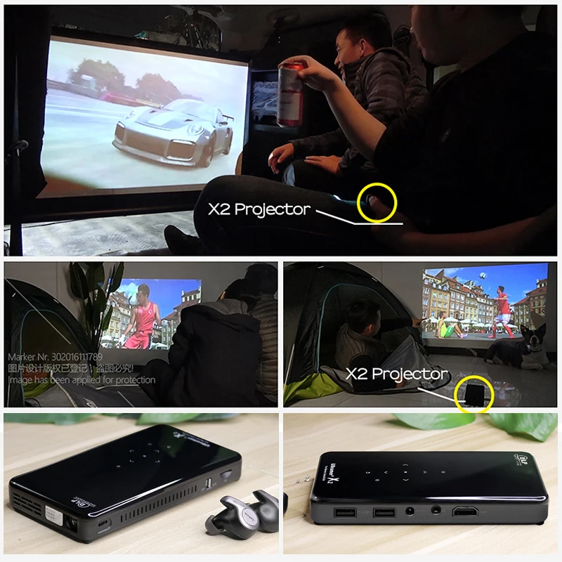 AUN светодиодный проектор X2. WiFi Android 3D для домашнего кинотеатра. Мини кинотеатр.