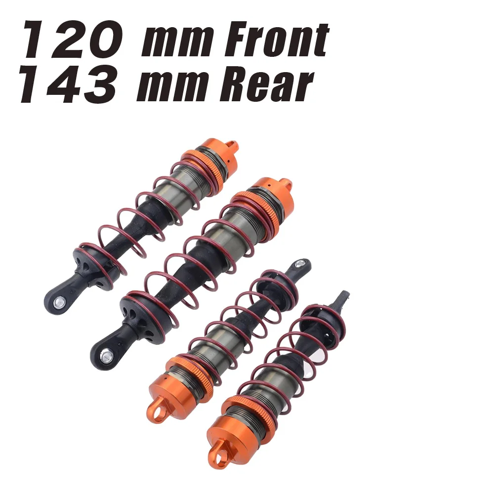 

120mm Front & 143mm Rear Shock Absorber Damper Suspension for 1/8 HSP EM Racing DHK HPI DF-Model Truck Buggy Truggy