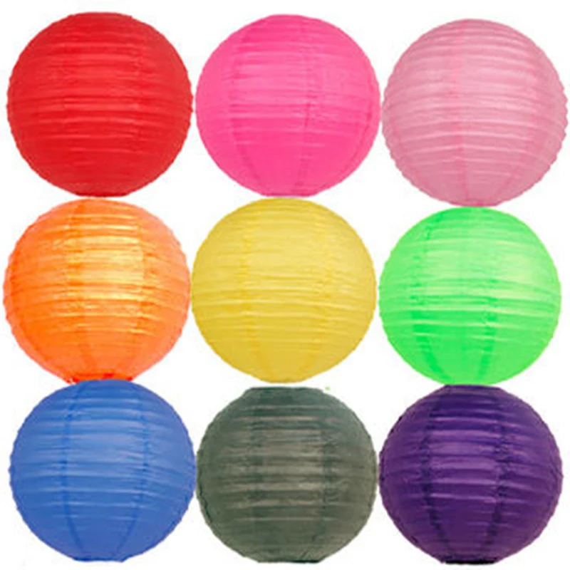 10 шт. 40 см китайские бумажные шарики фонарики абажур для свадьбы бумажный