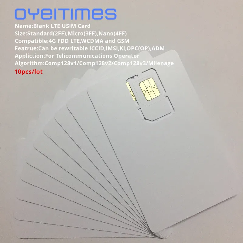Oyeittimes 4G LTE программа sim-карта USIM sim-карта 128k LTE программируемая USIM карта ICCID IMSL ADM KI OPC OP с COMP128/Milemage