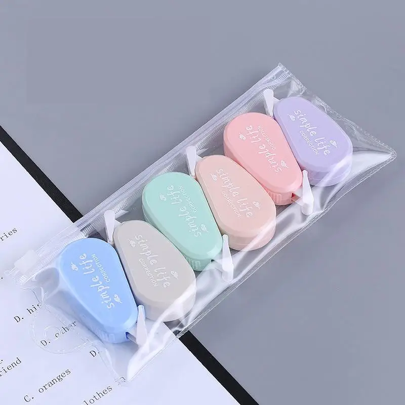 

6pcs/set Mini Morandi Color Correction Tape Set School Supplies Back To School Stationery Office Supplies