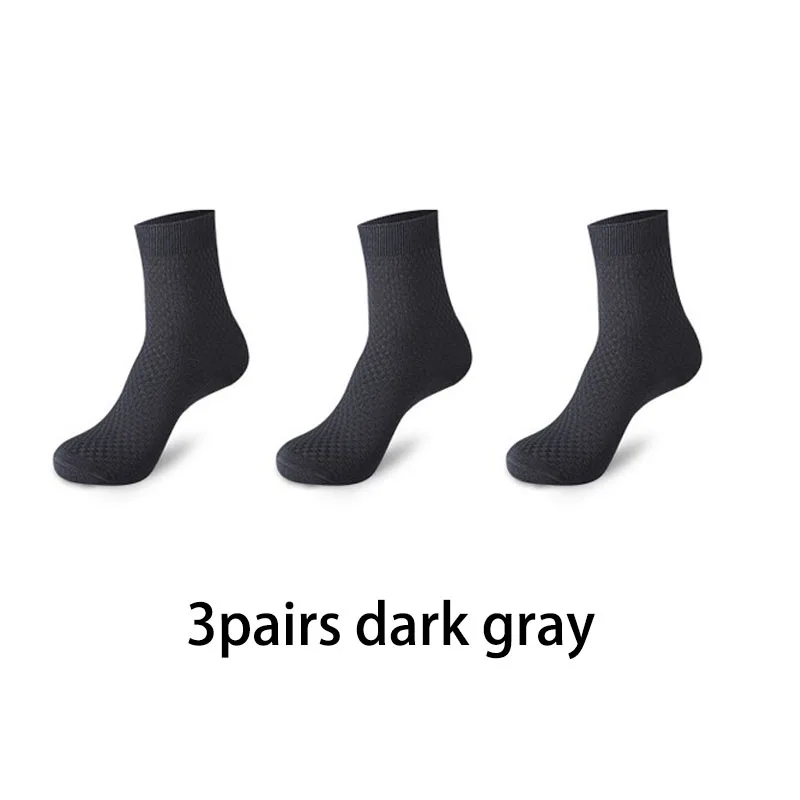 3pairs dark gray 5 пар/лот, хлопковые мужские носки, синие высокие носки, носки-башмачки с якорем и звездой, мягкие забавные носки, повседневные носки, мужские Чулочные изделия - Цвет: 3pairs dark gray