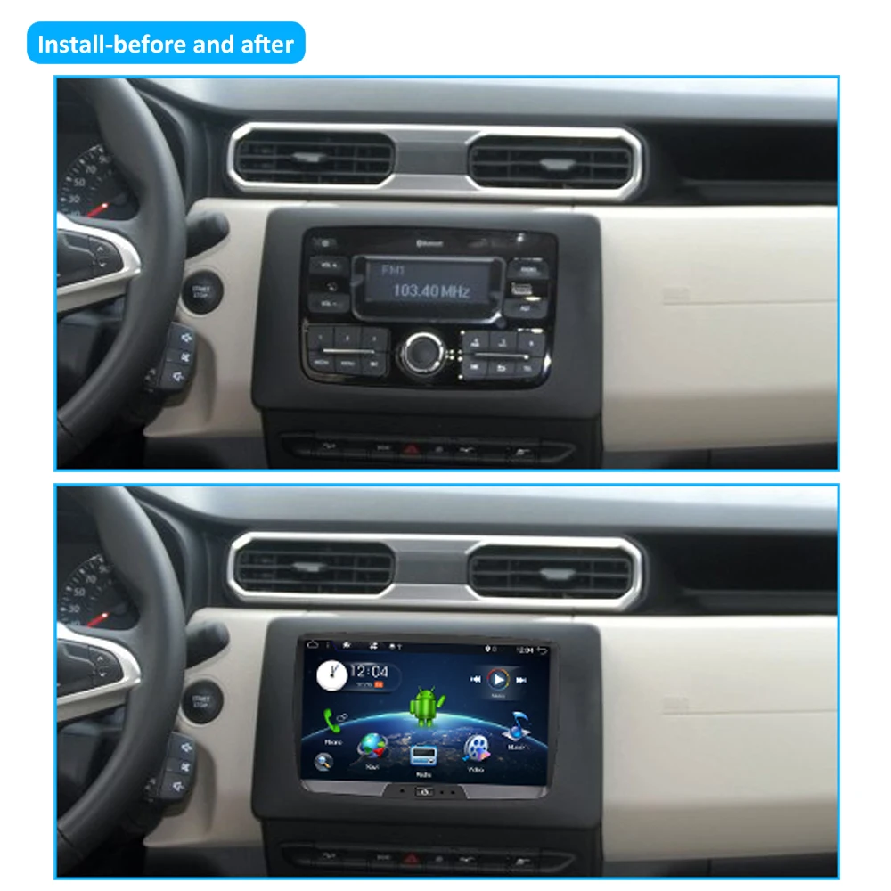 8 дюймовый автомобильный DVD плеер 1 DIN Android 10 0 для Dacia/Sandero/Duster/Renault 2 Logan 32 ГБ ROM