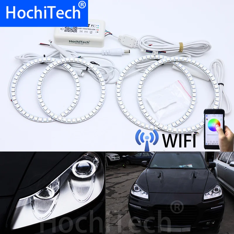 Беспроводной разноцветный светодиодный дневной светильник ангельский глаз с RGB